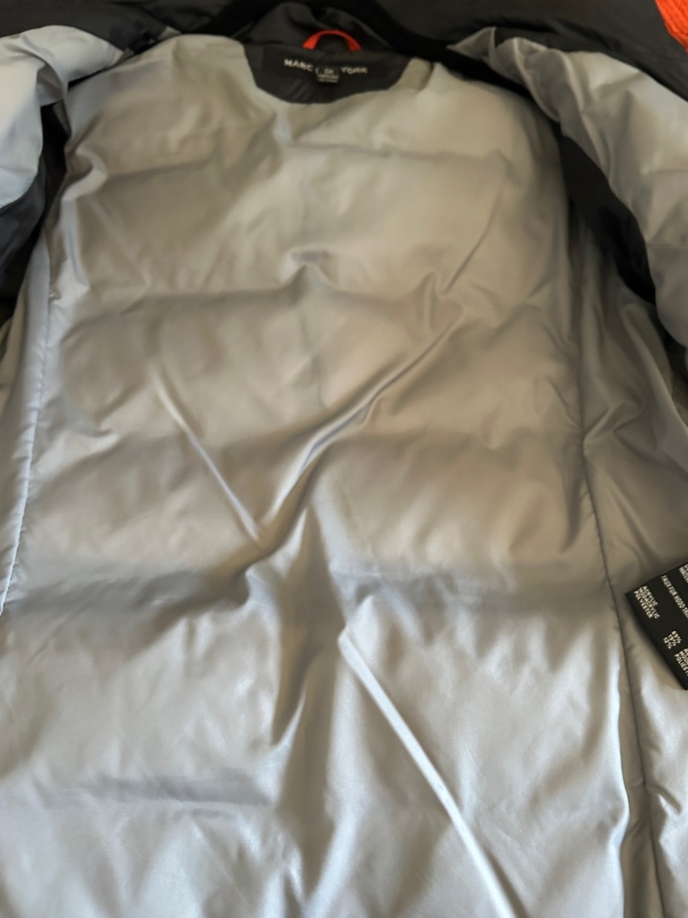 Marc New York Black Puffer Jacket with Orange Zip Accents - Picture 8 of 11